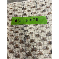 5' x 8' Beige & Brown Abstract Checkerboard Rug #51