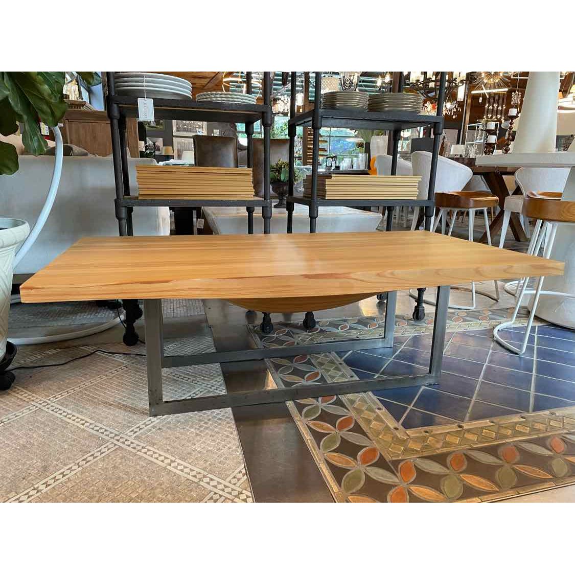Organia Hardwood & Metal Coffee Table by Christian Dunbar - colletteconsignment.com