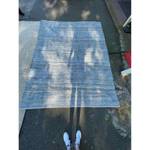 8' x 10' Porter Handwoven Denim & Suede Rug by Serena & Lily