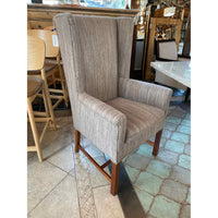 Custom Upholstered Vintage Gray Cashmere Armchair Attrib. to Hickory