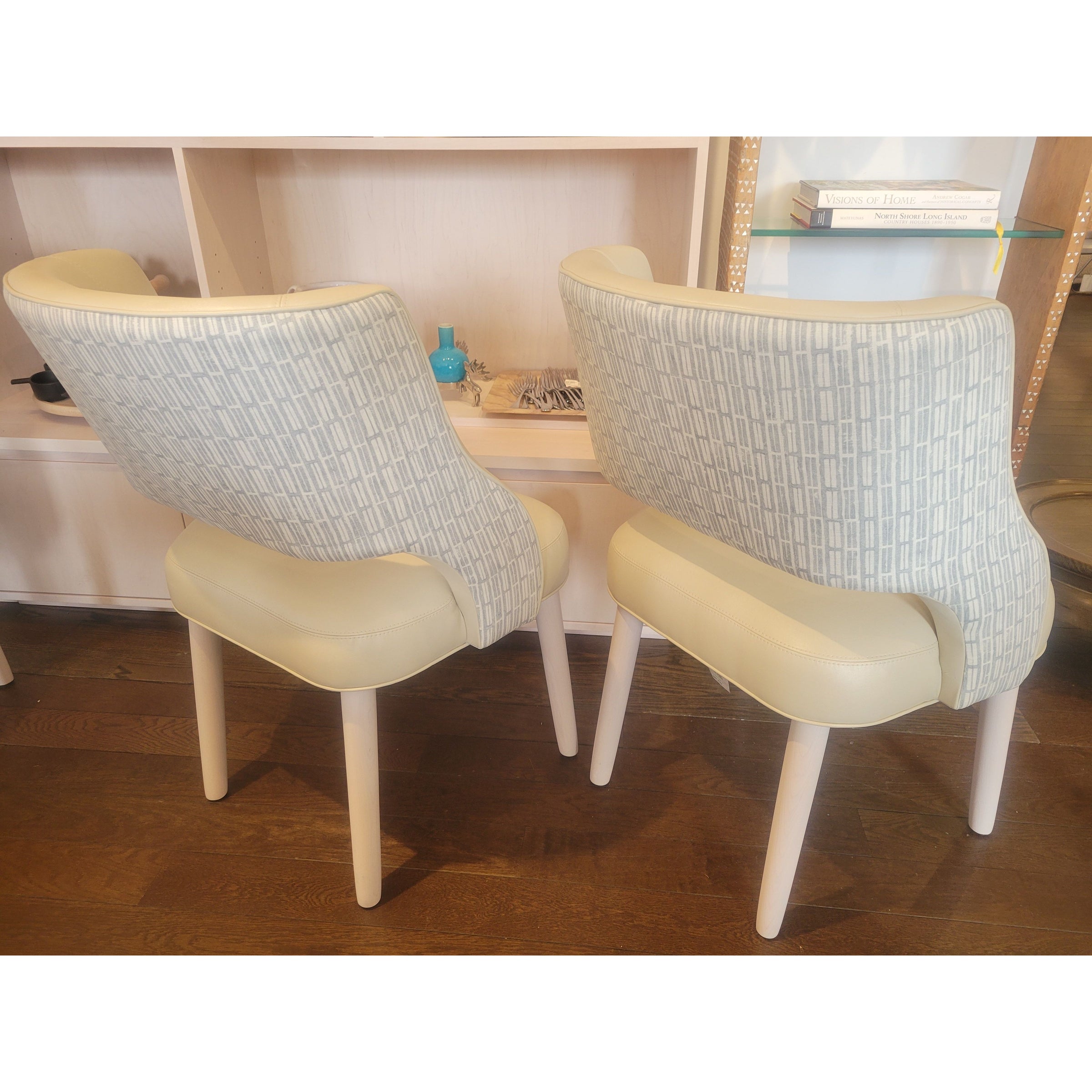 SET of 4 Custom 'Beccacino' Leather Side Chairs by Tailored Home - colletteconsignment.com