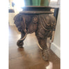 Antique Carved Wood Elephant Side Table / Pedestal