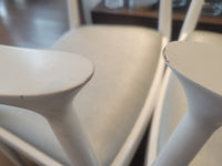 SET of 4 White Lacquered Mahogany Danish Dining Chairs by Villa & House (AS IS)