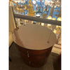 Pair of Barbara Barry Oval Nightstands w/Drawers & Glass Tops