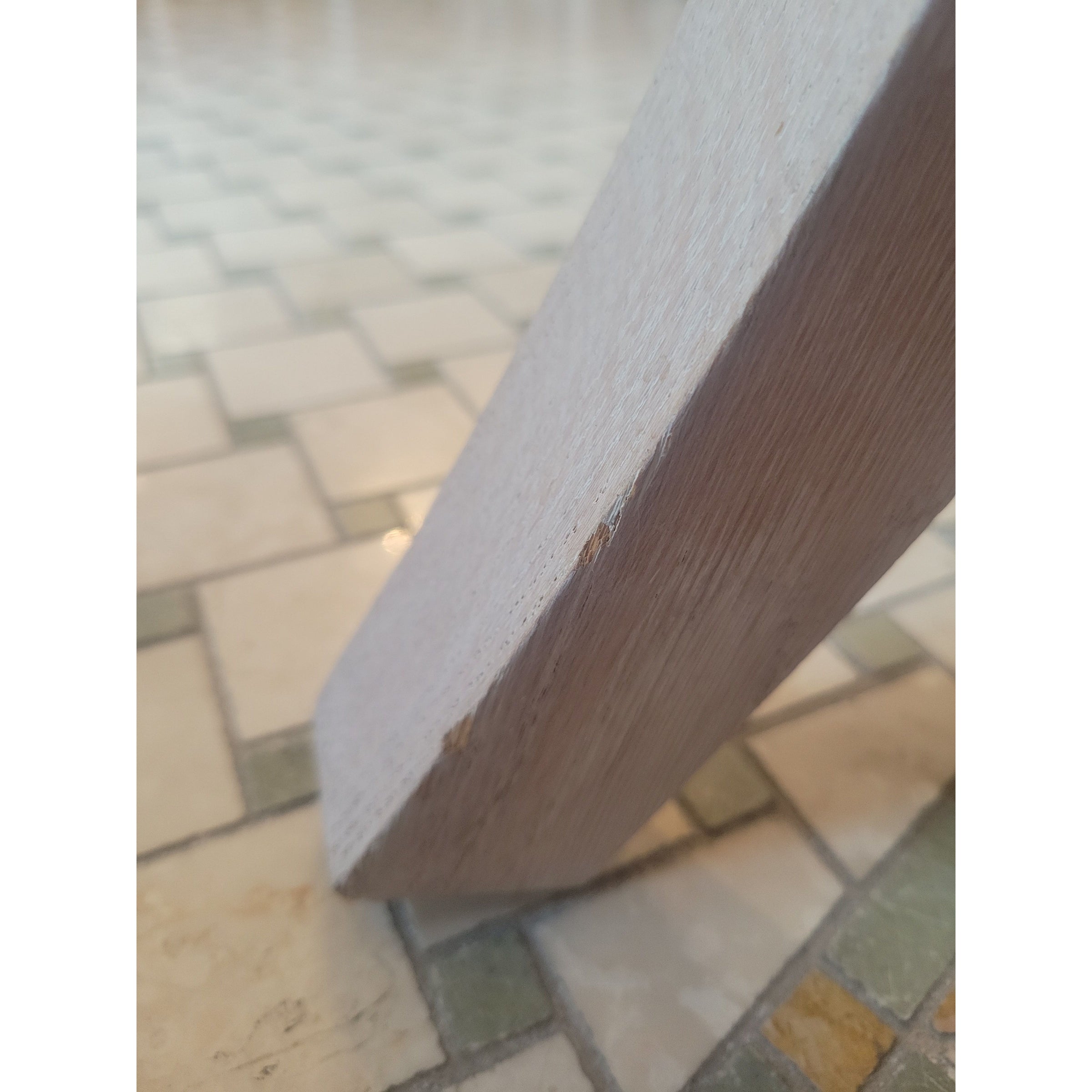 SET of 10 Warm Gray Leather Dining Chairs - AS IS