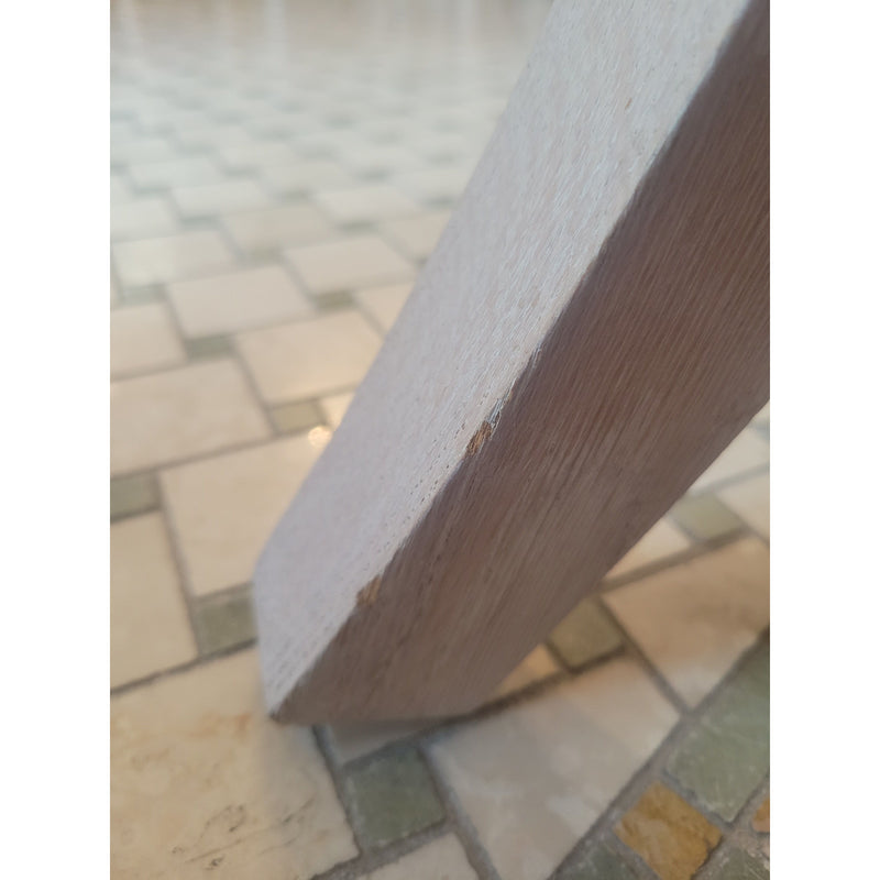 SET of 10 Warm Gray Leather Dining Chairs - AS IS