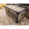 SET of 3 Decorative World Map Themed Nesting Storage Trunks
