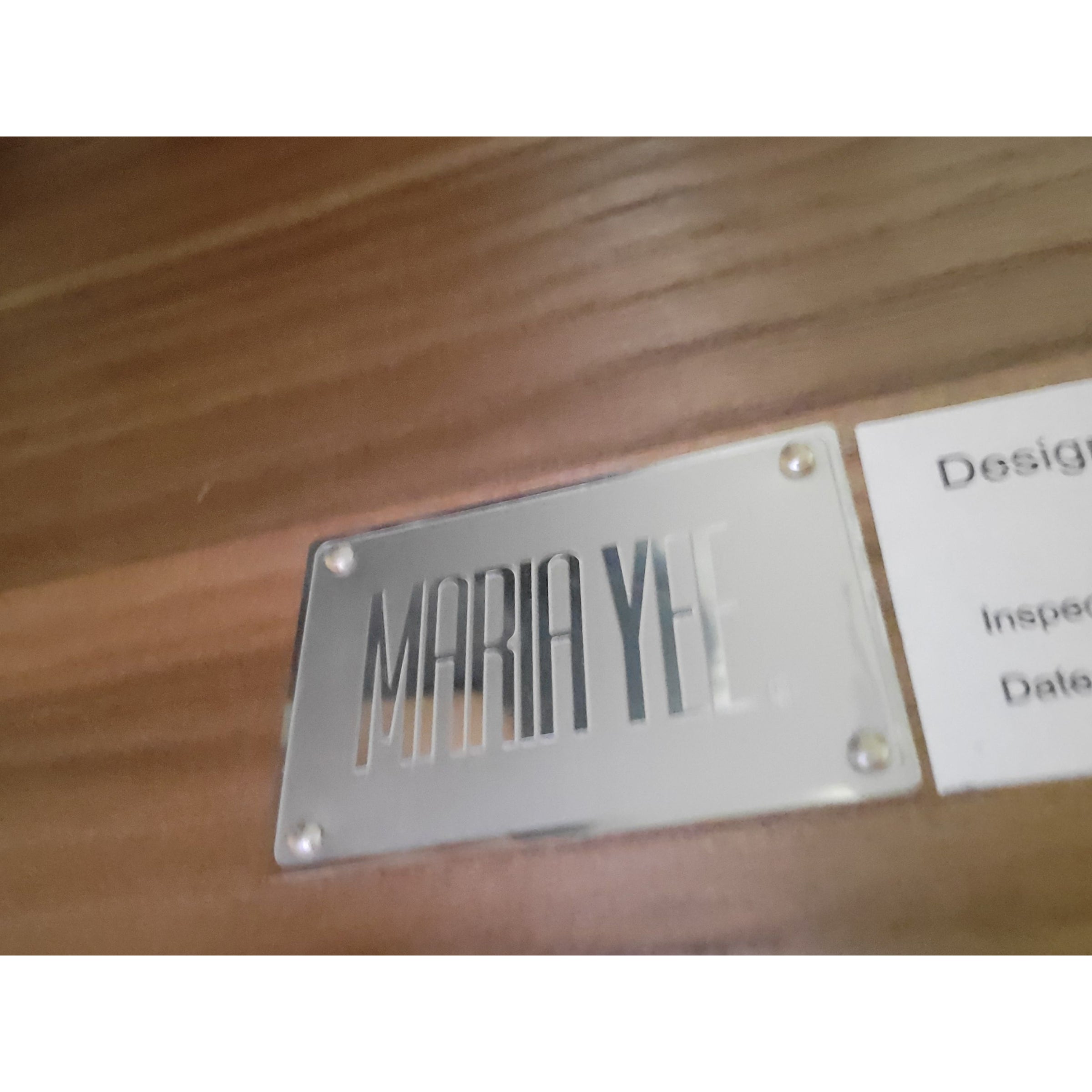 Wood & Metal Desk w/ White Marble Top by Maria Yee (AS IS)