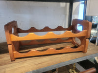 Teak 2-Pc Tabletop Wine Rack for 8 Bottles