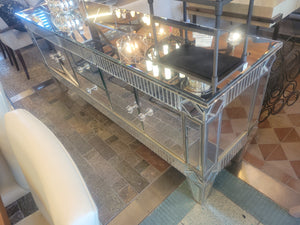 Custom Beveled Glass Mirror Credenza by Venfield