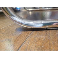 Bauhaus Style Woven Rattan Low Chair w/ Chrome Base