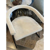 White Velvet Accent Armchair 27"Wx24"Dx30"H