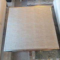 Vista Square Shagreen Cocktail Table on Antiqued Silver Base by Vanguard