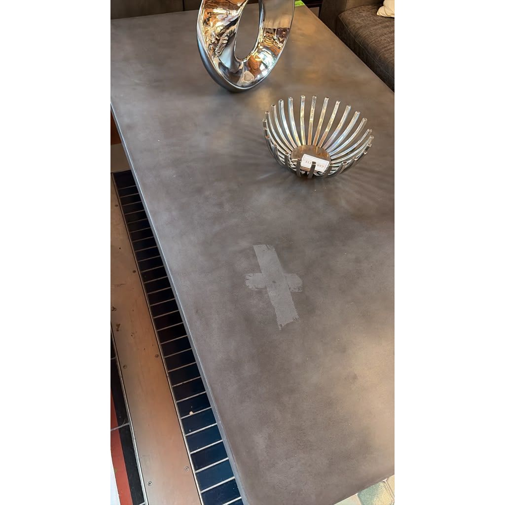 Restoration Hardware Metal Top Coffee Table (AS IS)