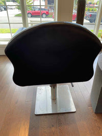 Chesterfield Leather & Nailheads Adjustable Salon Styling Chair on Metal Base