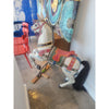 Vintage Carved Wood Carousel Horse w/ Metal Stand - AS IS