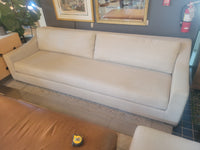 9-ft Belgian Linen Classic Slope Sofa w/ Ottoman by RH
