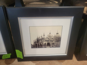 SET of 3 B&W Photographs in Black Frames