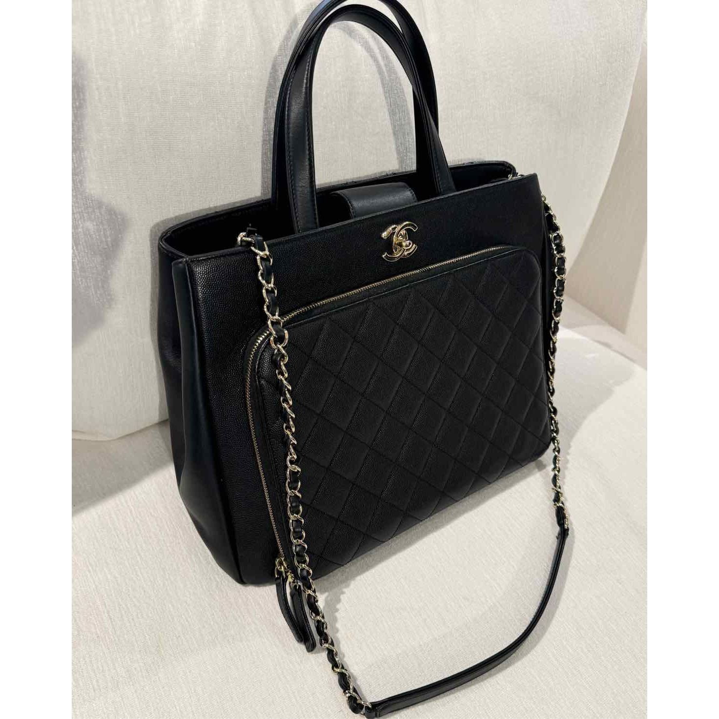 Women's Chanel Black Business Affinity Tote