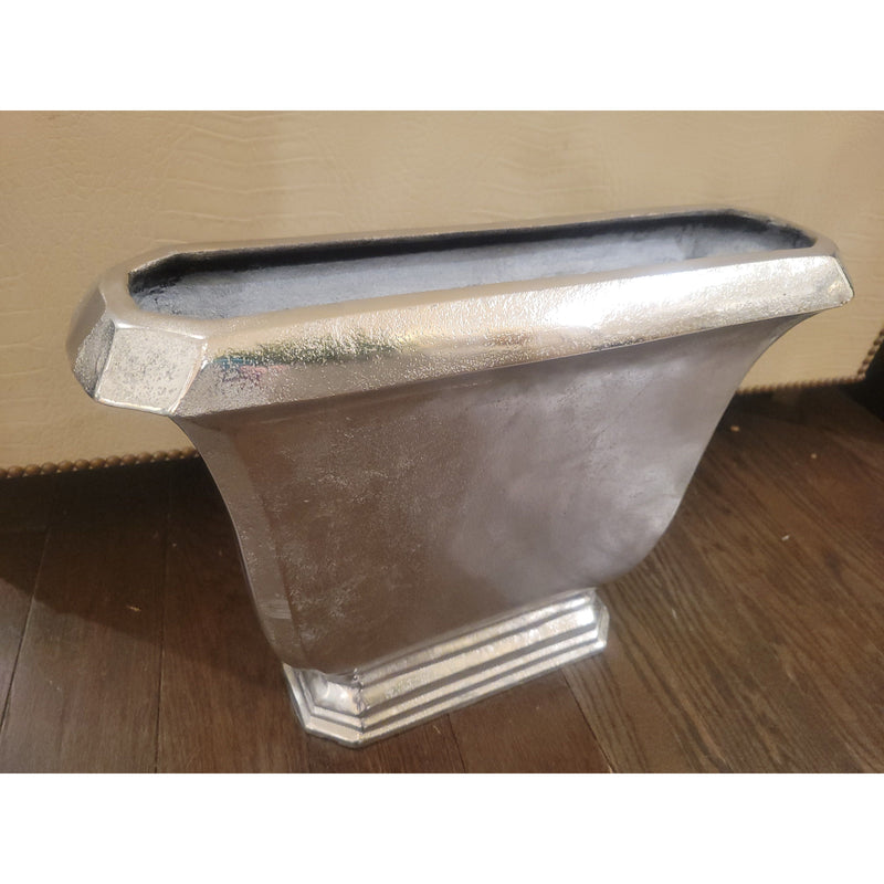 Thin Aluminum Pedestal Planter / Vase