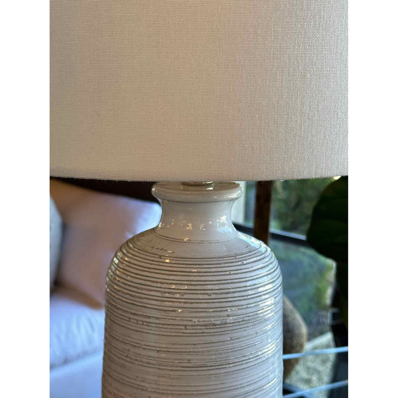 White Pair of Table Lamps