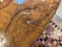 7-ft Lacquered Mahogany Burlwood Dining Table by Paul Mayen for Intrex (AS IS)