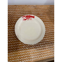 Set of Six Antique Plates w/Lobsters, 9.5"D x 4"H