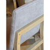 SET of 10 Gray Upholstered Dining Chairs on Wood Bases