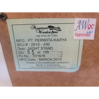 PAIR of White Wood 3-Drawer Nightstands (AS IS)