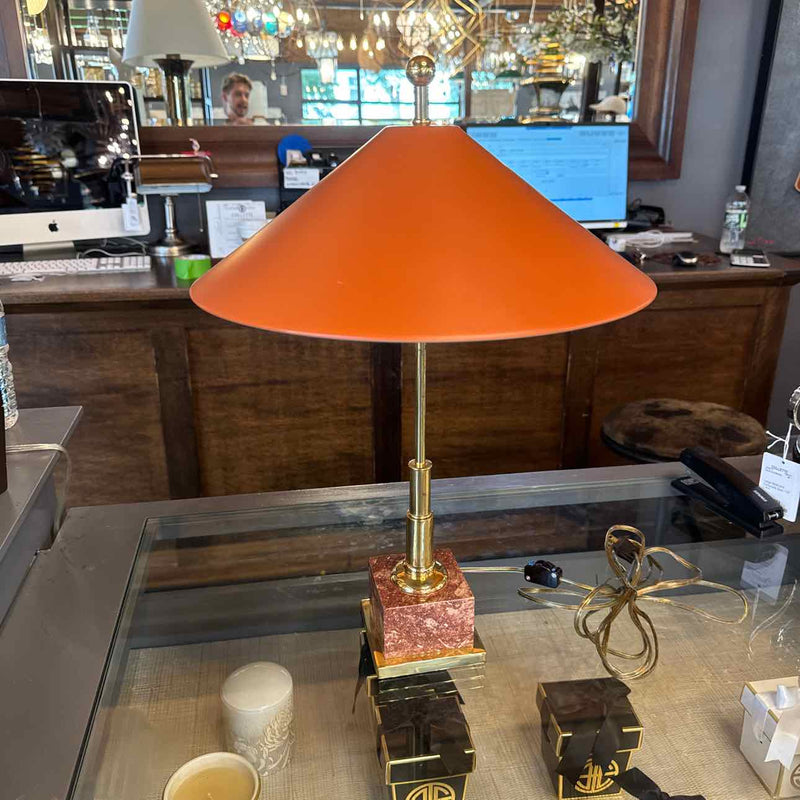 Marble and Brass Table Lamp
