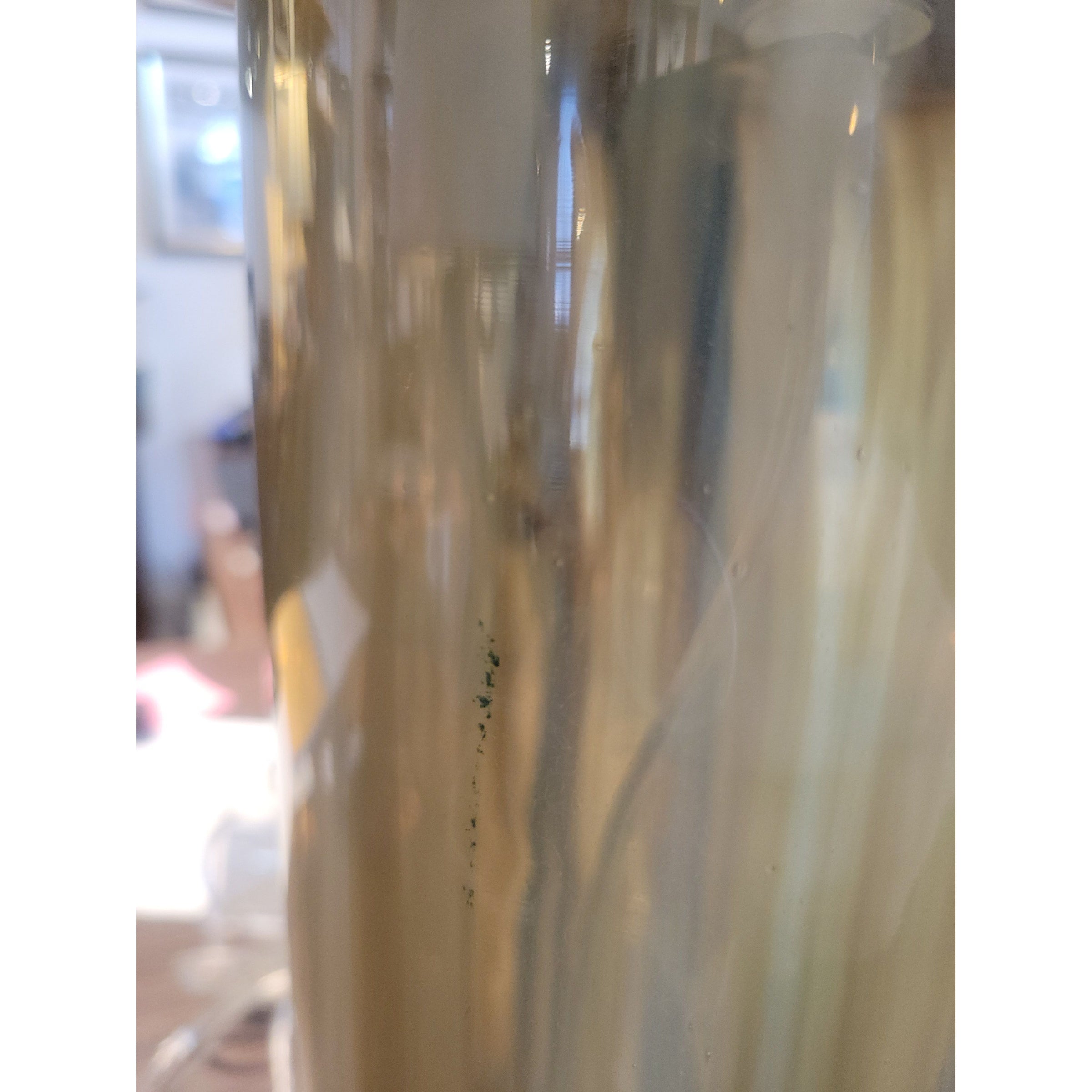 Gray Blown Glass Table Lamp - colletteconsignment.com