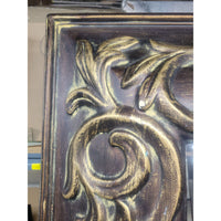 Gold Scrollwork Frame Leaning Mirror w/ Beveled Glass - AS IS