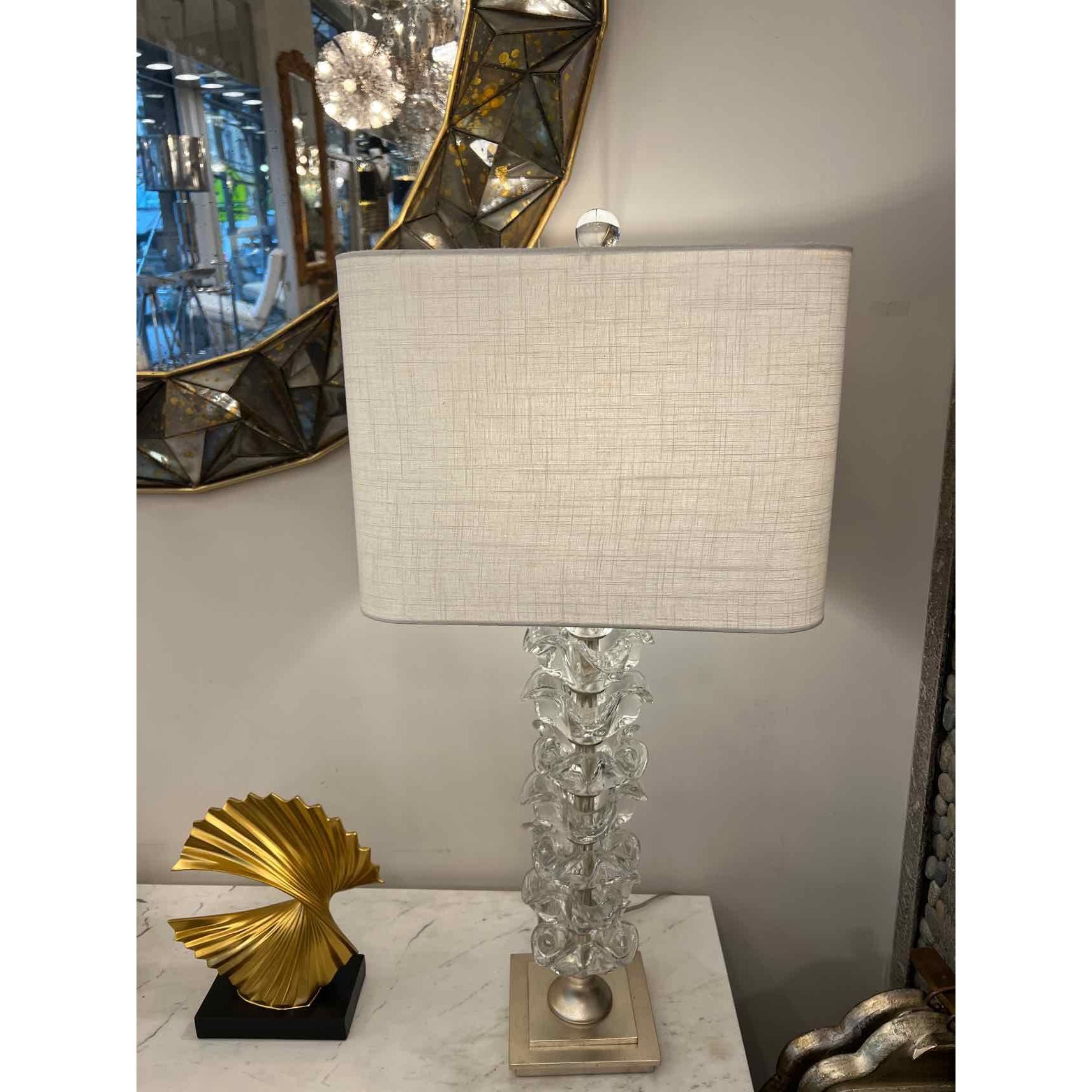 Pair of Modern Glass Design Lamps