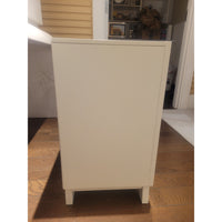 PAIR of Contemporary White Wood Dovetailed 2-Drawer Nightstands