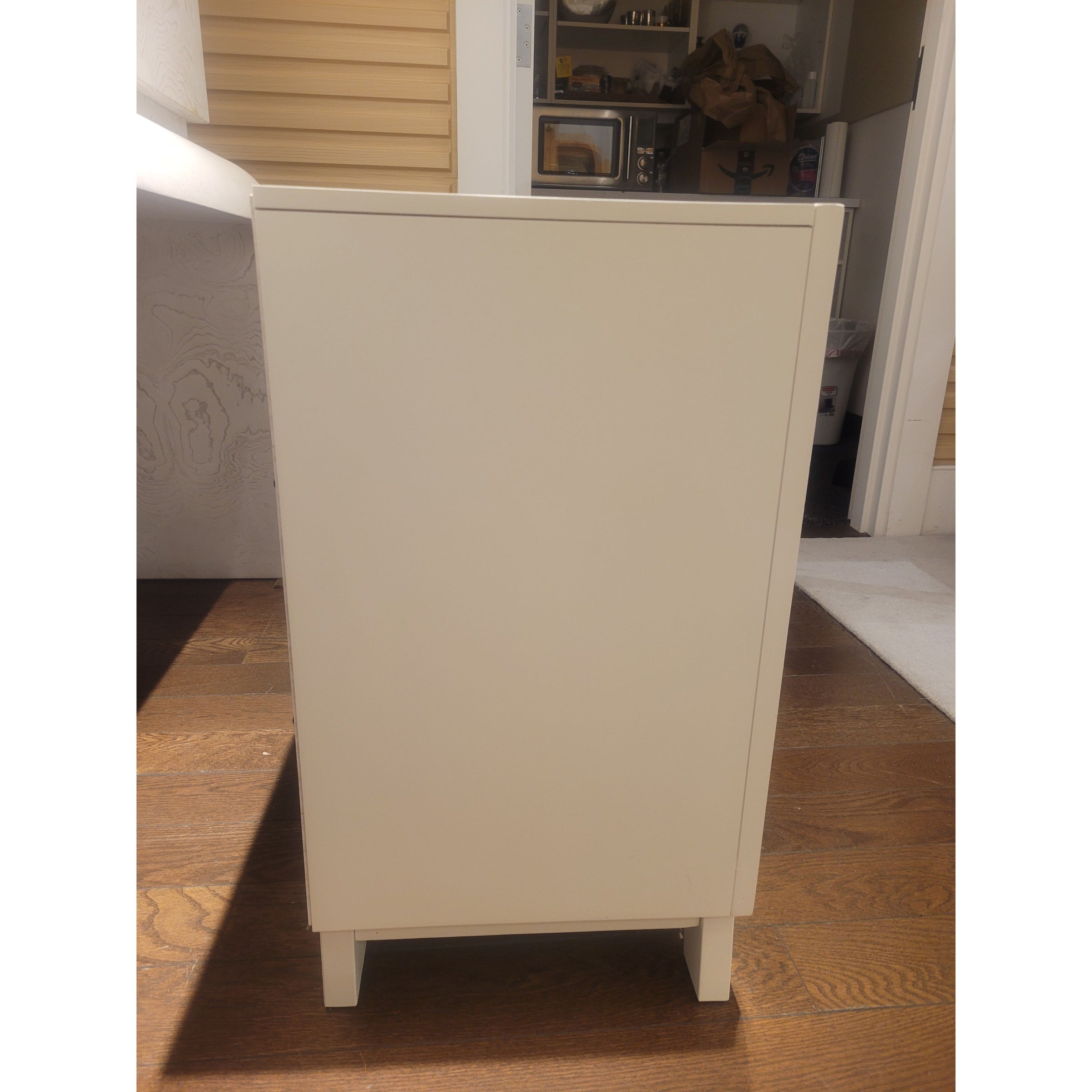 PAIR of Contemporary White Wood Dovetailed 2-Drawer Nightstands