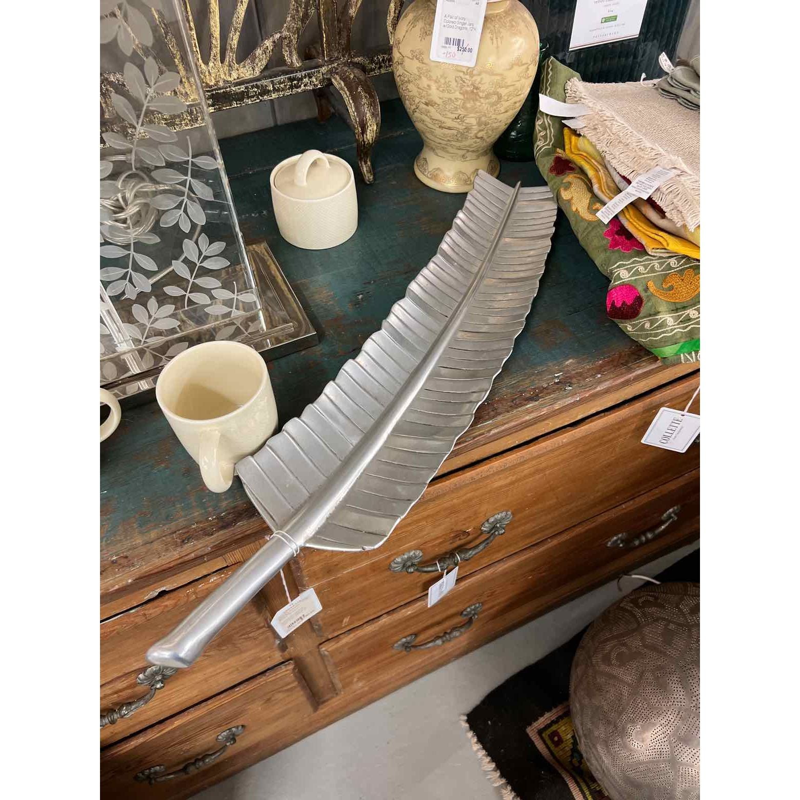 1950s Bruce Fox Aluminum Banana Leaf Tray