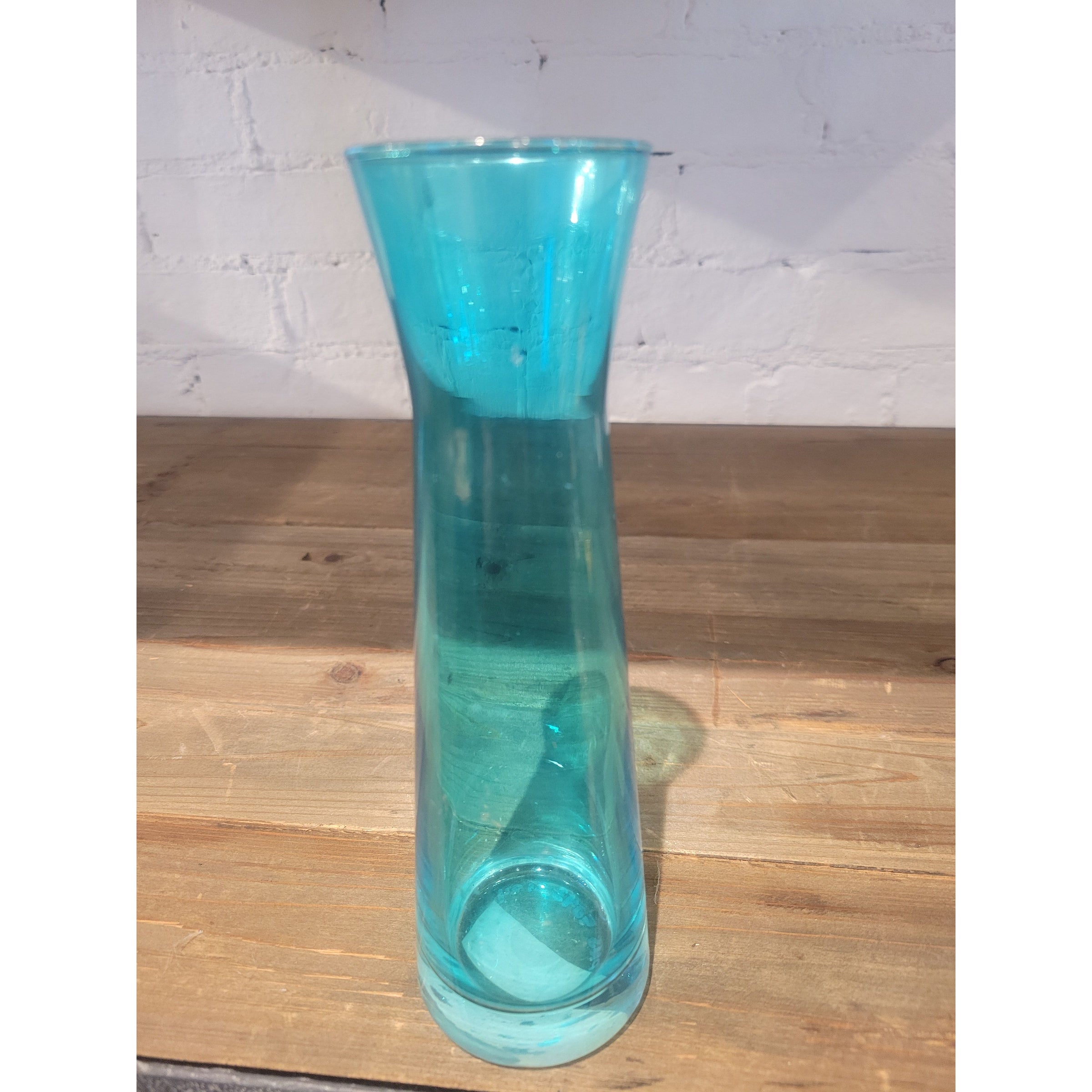 Teal Glass Bud Vase
