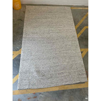 5' x 8' Chunky Knotted Gray Wool Rug #63 - colletteconsignment.com