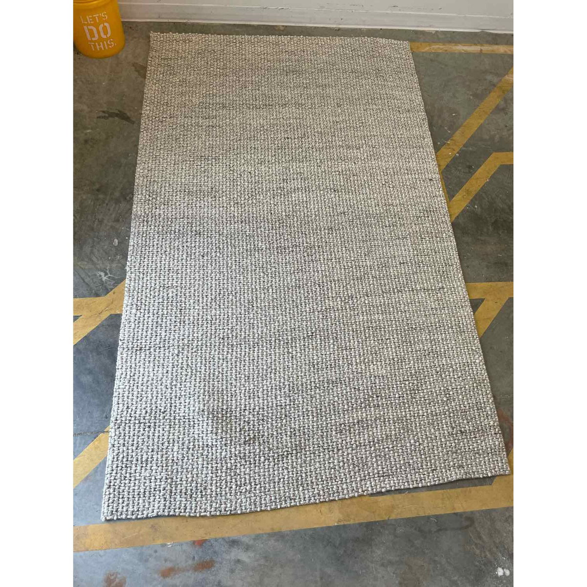 5' x 8' Chunky Knotted Gray Wool Rug #63 - colletteconsignment.com