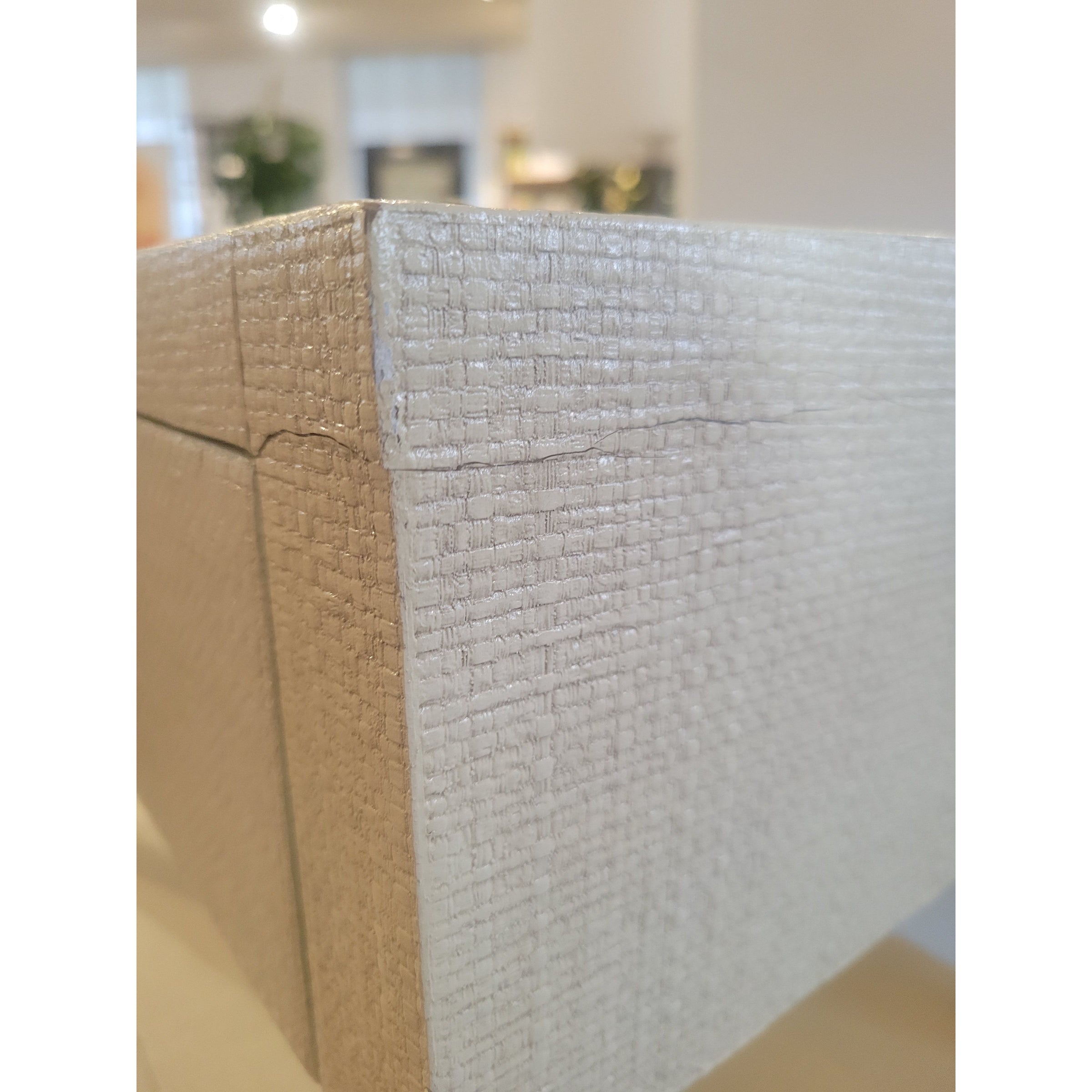 'Conrad' Beige Raffia Double Nightstand Attrib. to Made Goods - AS IS