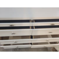 Contemporary White Wood Dovetailed 8-Drawer Dresser (As Is)