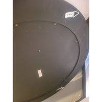 Round Dark Wash Wood Mirror - colletteconsignment.com