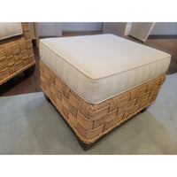 SET of 'Balta' Organic Woven Seagrass Chair & Ottoman by Ethan Allen