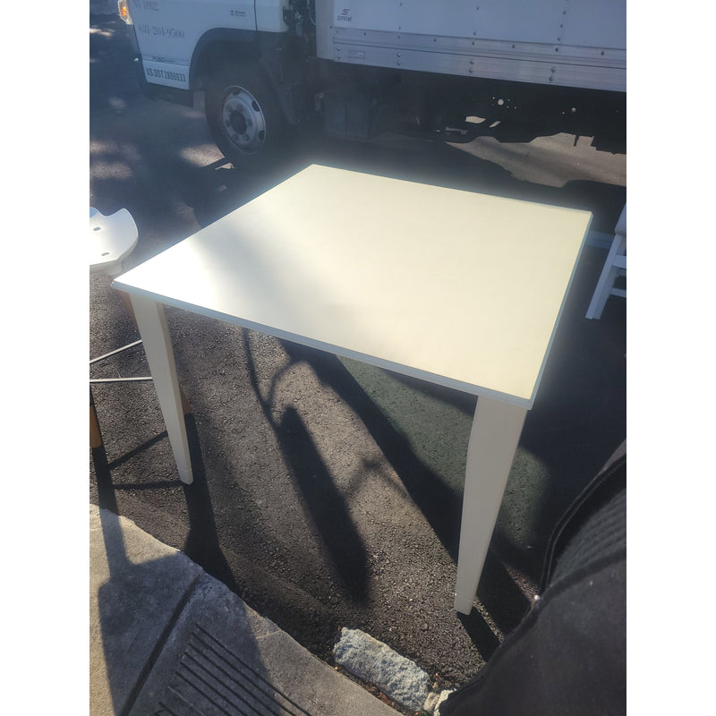 Square Blonde Wood Folding Card Table - colletteconsignment.com