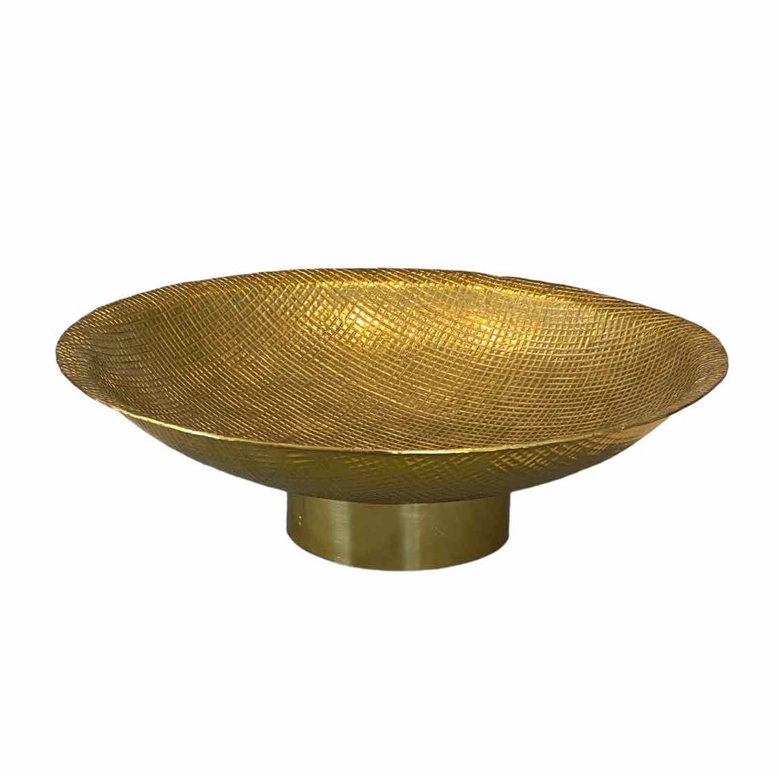 Large Brass Footed Bowl