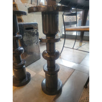 PAIR of 'Sasha' Black Marble Drink Tables by Currey & Co.