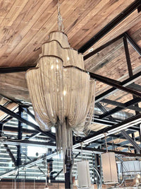 Atlantis Medium 3-Tier Nickel Suspension Chandelier by Barlas Baylar for Terzani