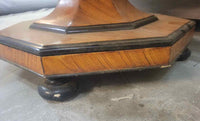 4-ft Octagonal Burlwood Inlay Entry Table