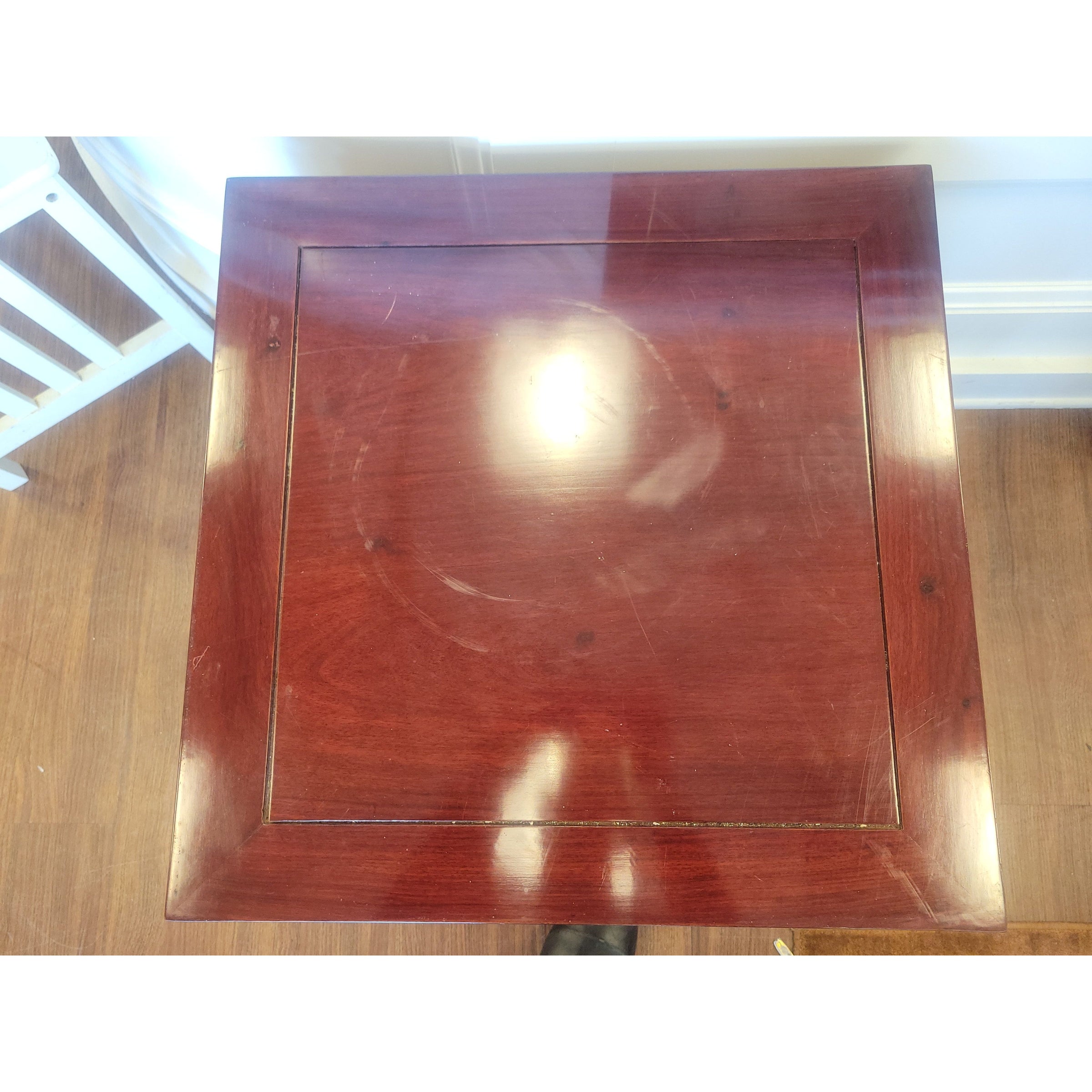 Mid-Century Chinese Chippendale Rosewood Nightstand (AS IS) - colletteconsignment.com