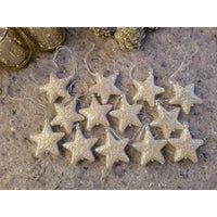 Set of 13 Silver Star Ornaments